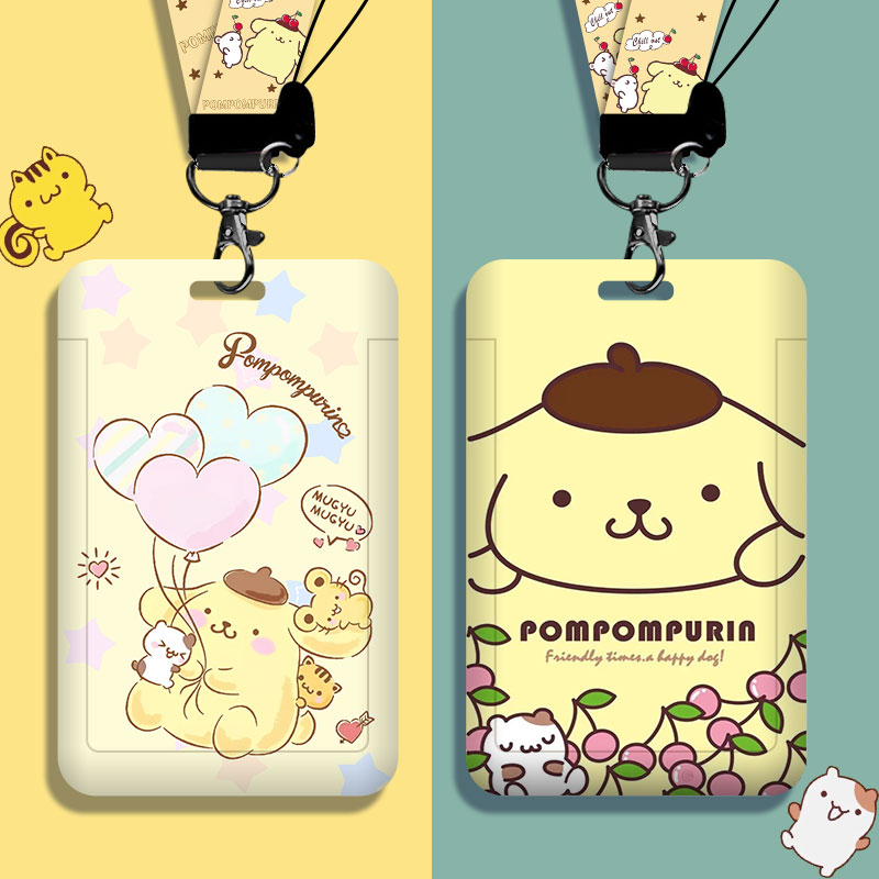 Bộ Giá Đỡ Thẻ Học Sinh / Xe Buýt Hình Chú Chó Pudding Dễ Thương Dùng Làm Quà Tặng L