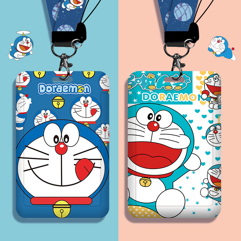 Bộ Bao Đựng Thẻ Hình Doraemon Cho Học Sinh / Nhân Viên Văn Phòng