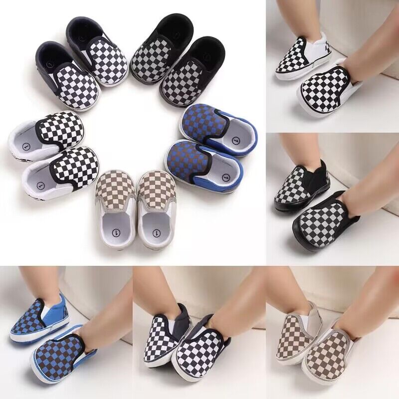 Giày Vải cotton Đế Mềm Cho Bé Sơ Sinh Tập Đi
