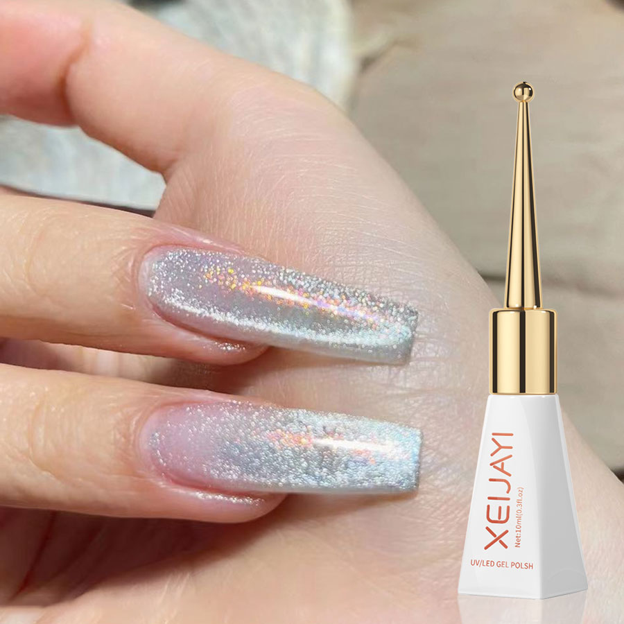 Sơn Móng Tay gel Lấp Lánh Mắt Mèo holographic Từ Tính Chống Tia uv