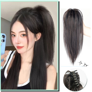 Tóc Giả Đuôi Ngựa Cao - Kẹp Tóc Xoăn / Thẳng Có Kẹp Móng Vuốt Cho Nữ