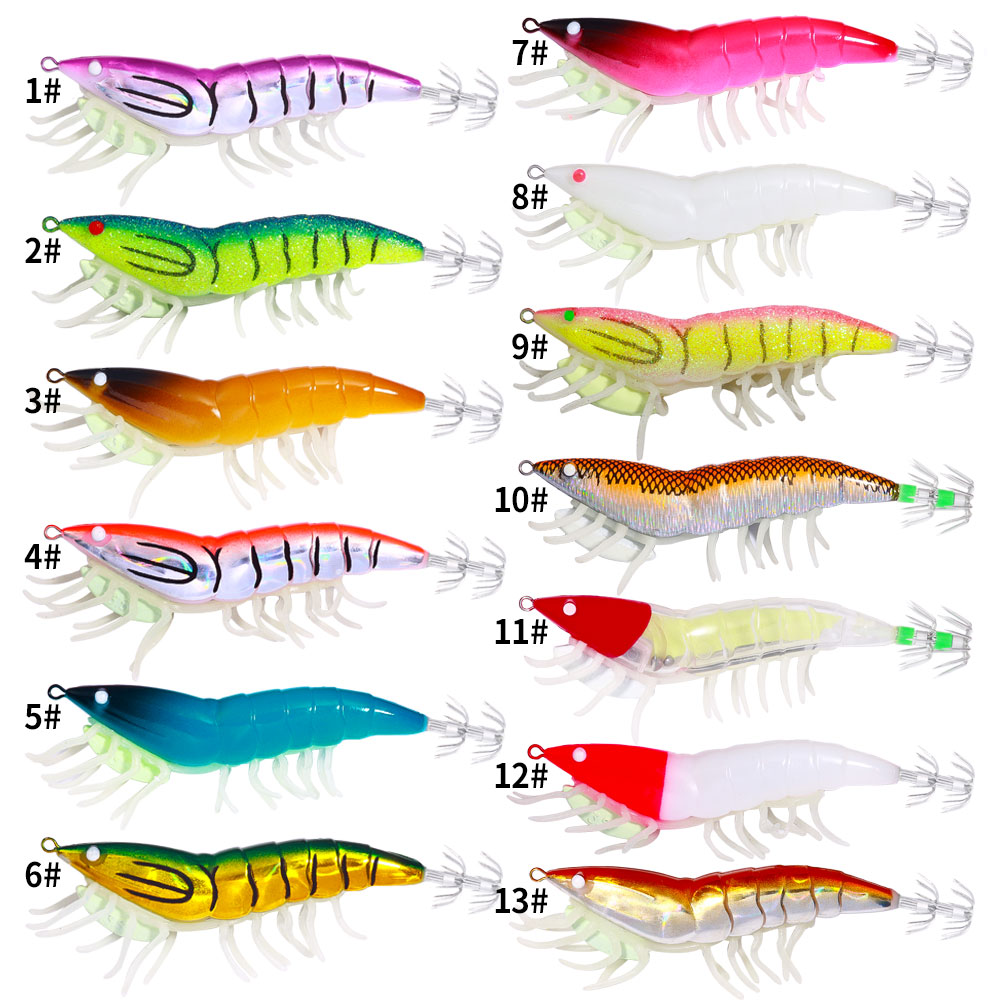 Hengjia 1 Mồi Câu Cá Giả Hình Tôm 3d Bằng Gỗ Phát Quang Kích Thước 120mm 22.9g 3.5 #