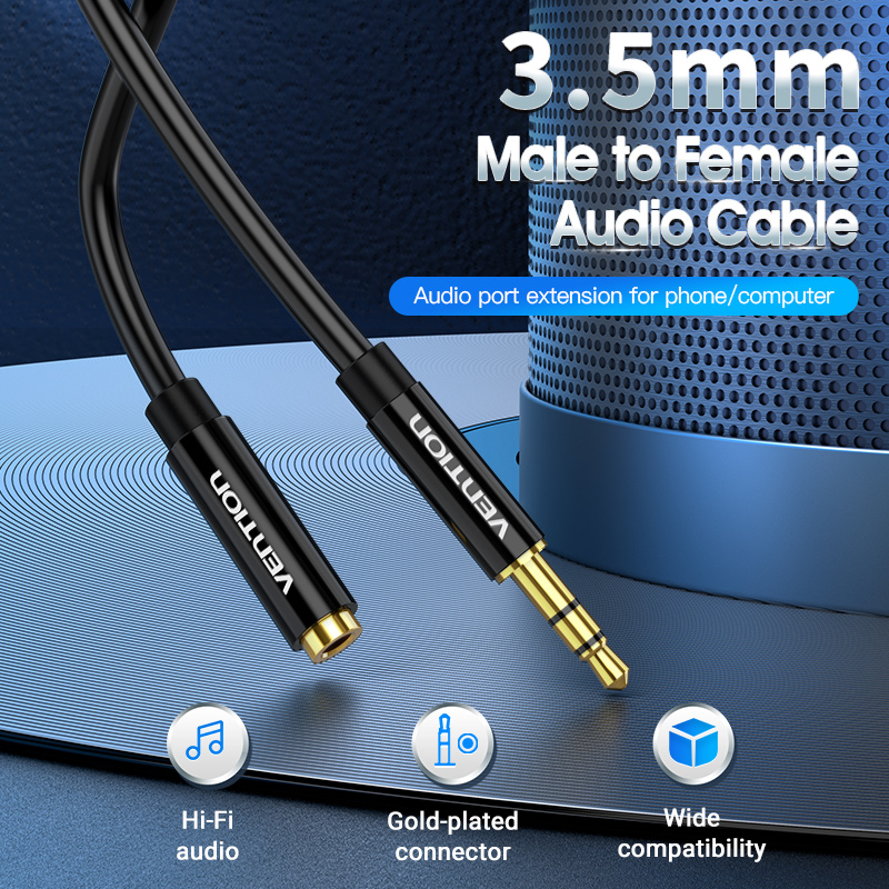 Vention Dây Cáp Âm Thanh Nối Dài Jack 3.5mm