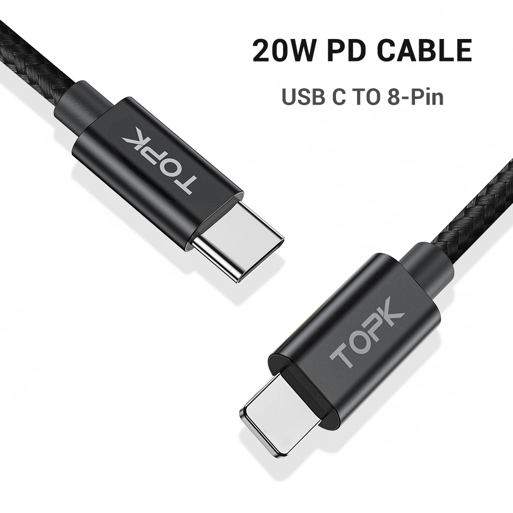 Topk Cáp Sạc an80 1m / 2m Tương Thích Với ip 14 / 13 pro pad 9th 2021