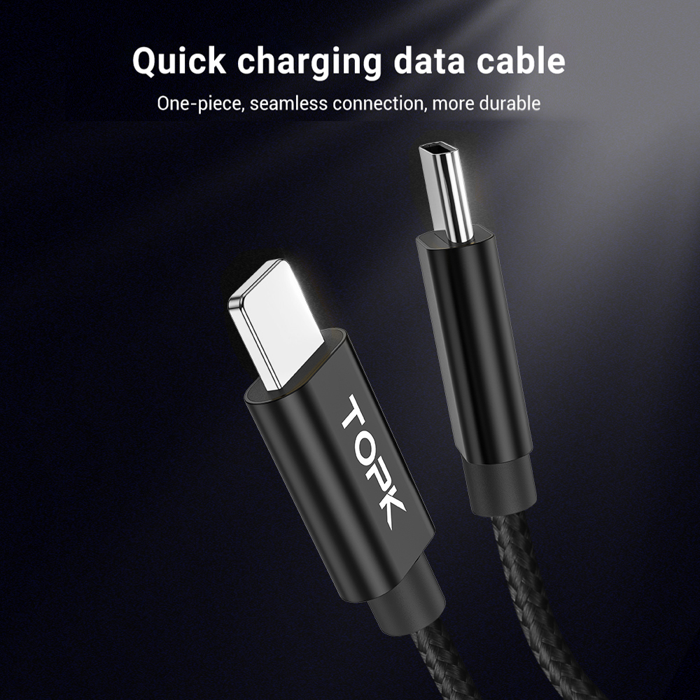 Topk Cáp Sạc an80 1m / 2m Tương Thích Với ip 14 / 13 pro pad 9th 2021
