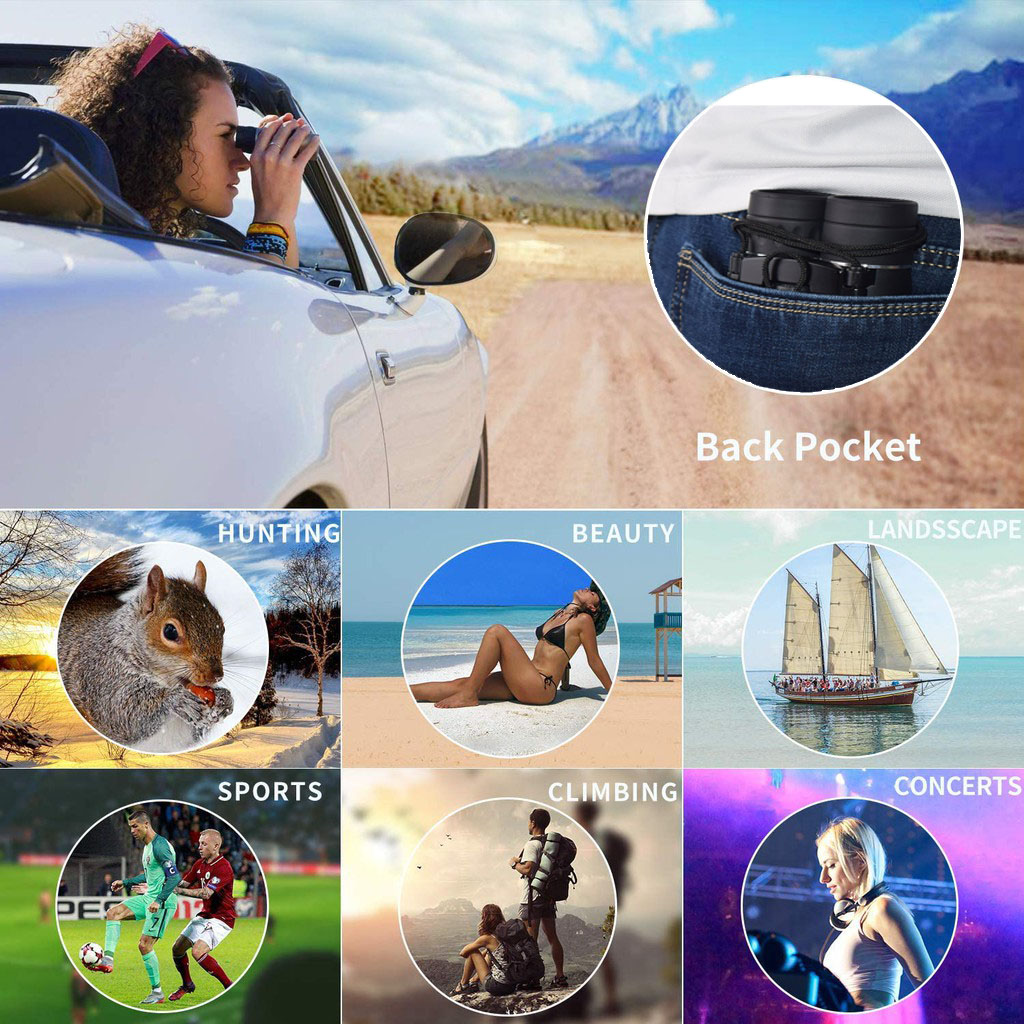 Zoom HD di động 5000M /100000Ống nhòm M Gấp mạnh mẽ Tầm nhìn xa Thể thao cắm trại ngoài trời | BigBuy360 - bigbuy360.vn