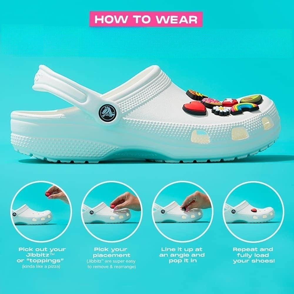 Dễ Thương Phụ Kiện Trang Trí Giày Dép crocs Bằng pvc In Hoạt Hình bts Đáng