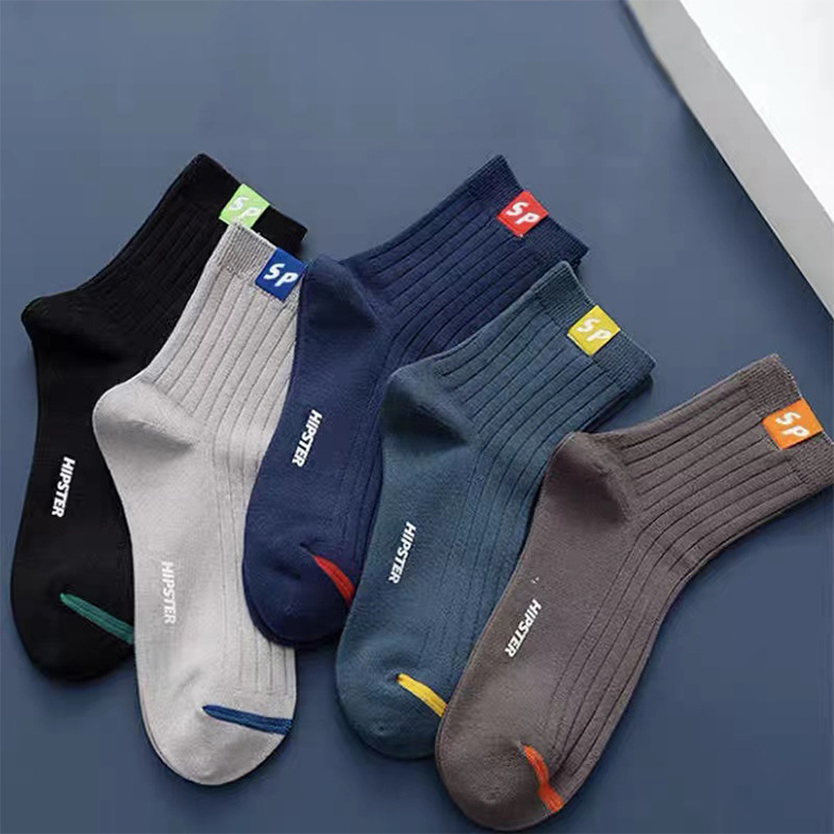Vớ cotton Cổ Cao Thấm Hút Mồ Hôi Thoáng Khí Cho Nam