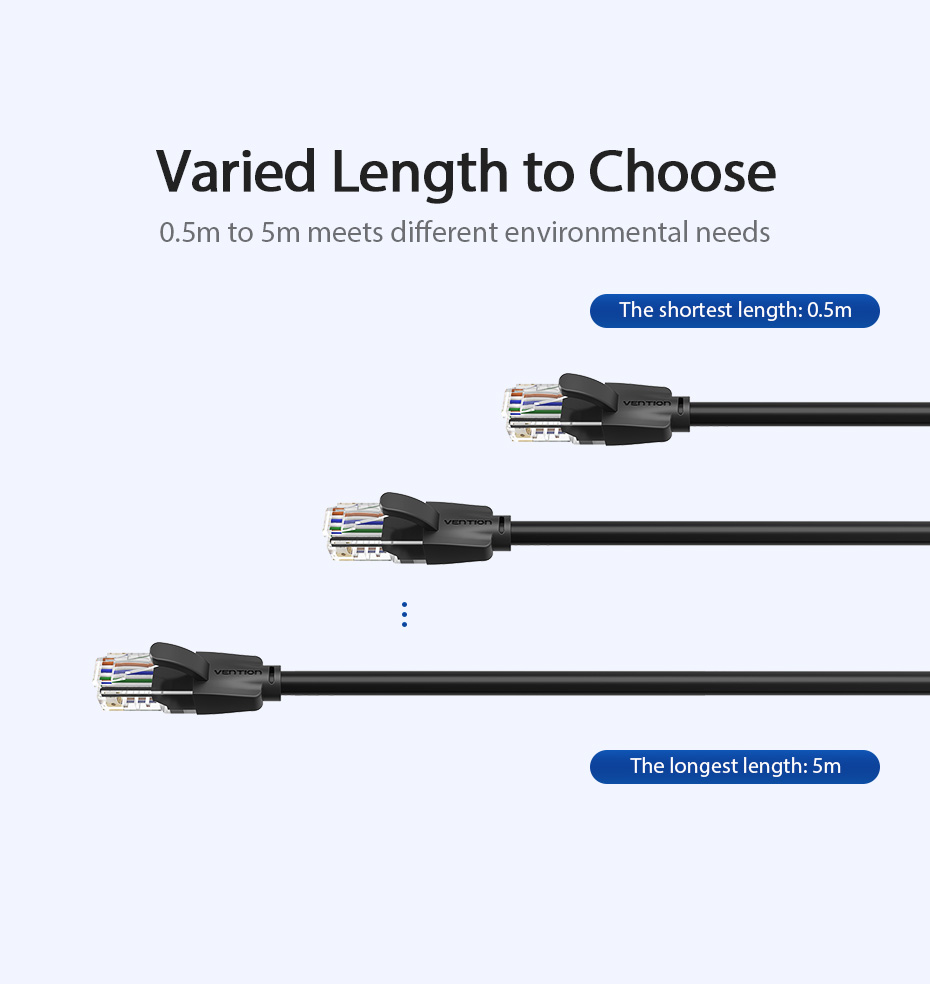 Vention Dây Cáp Mạng cat6 rj45 lan cat 6 Dài 0.5m 1.5m 2m 3m 5m 15m rj45 ethernet Chất Lượng Cao