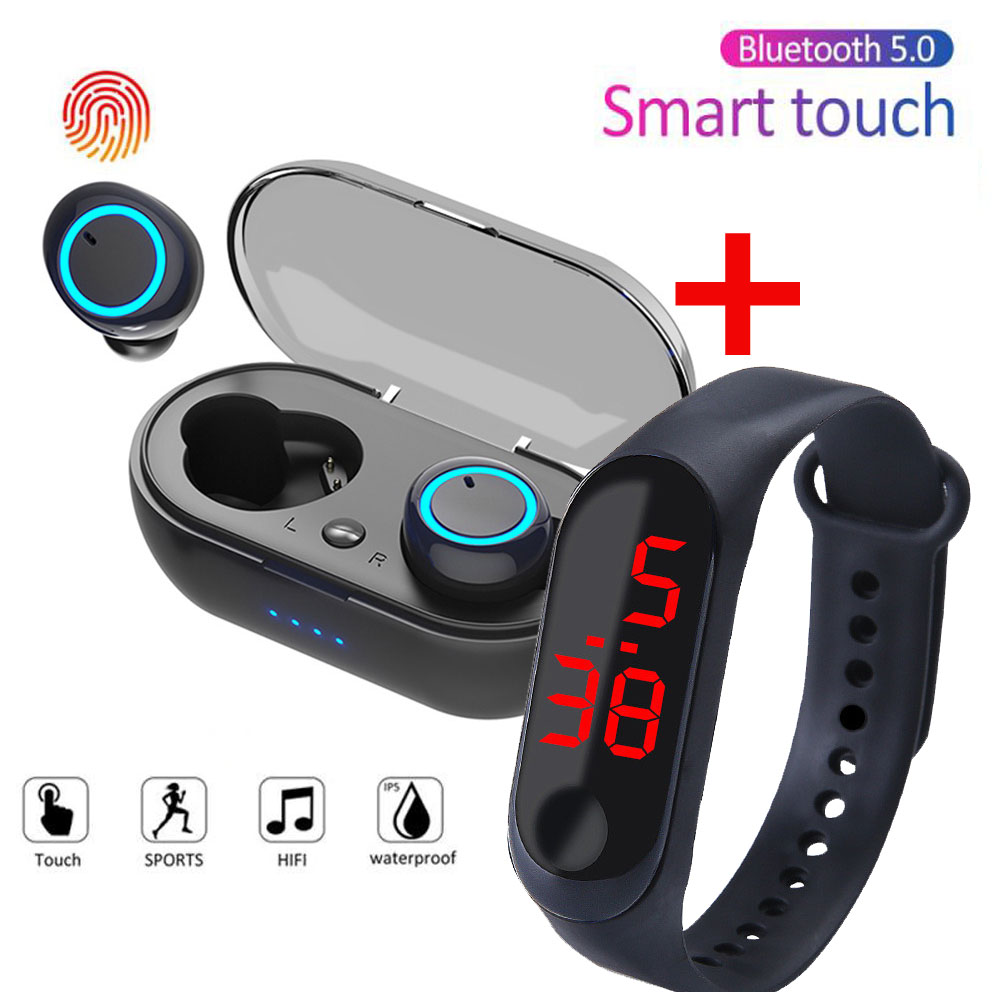 Tai Nghe Bluetooth 5.0 Không Dây Y50 TWS Có Micro Cho ĐiệN ThoạI