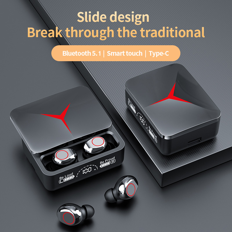 Tai Nghe Không Dây M90 TWS Bluetooth Âm Thanh Nổi Thấp Kèm Hộp Sạc 5.3
