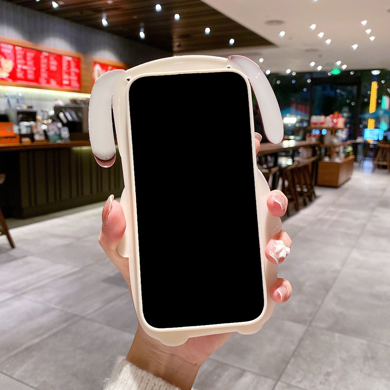 Ốp Điện Thoại Hình Chú Chó Nhỏ + Dây Đeo Dài Cho Vivo Y21 S Y33S T Y20 Y12 S Y17 Y15 2020 Y02S Y22 S V19 V21 V23e V20 V25 Pro