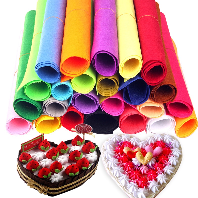 Vải Nỉ Polyester Không Dệt Dày Dặn 50cm * 40cm Làm Đồ Thủ Công Cho Bé