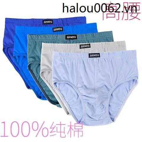 Quần Lót Cotton Lưng Cao Dáng Rộng Thời Trang Dành Cho Nam Giới Độ Tuổi Trung Niên