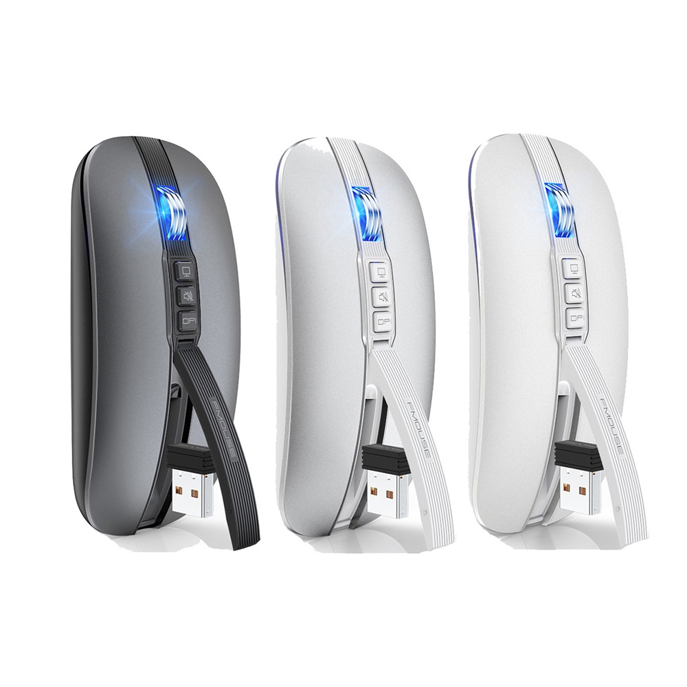 Chuột Không Dây Bluetooth 2.4G / BT5.1 2400DPI Có Thể SạC LạI Cho MáY TíNh