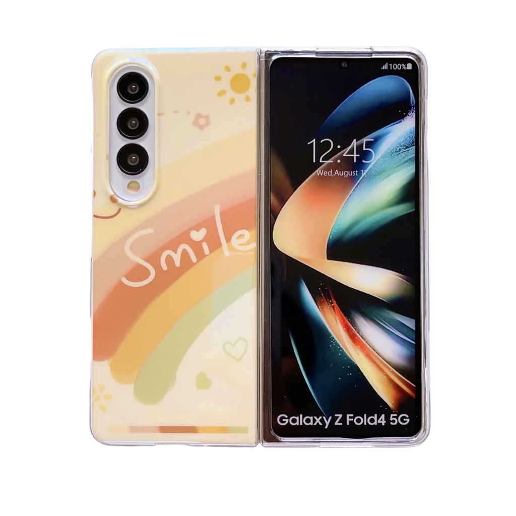 Ốp Điện Thoại Dẻo Mỏng In Họa Tiết Cầu Vồng Cho Samsung Galaxy Z FOLD 4 3 FOLD3 FOLD4