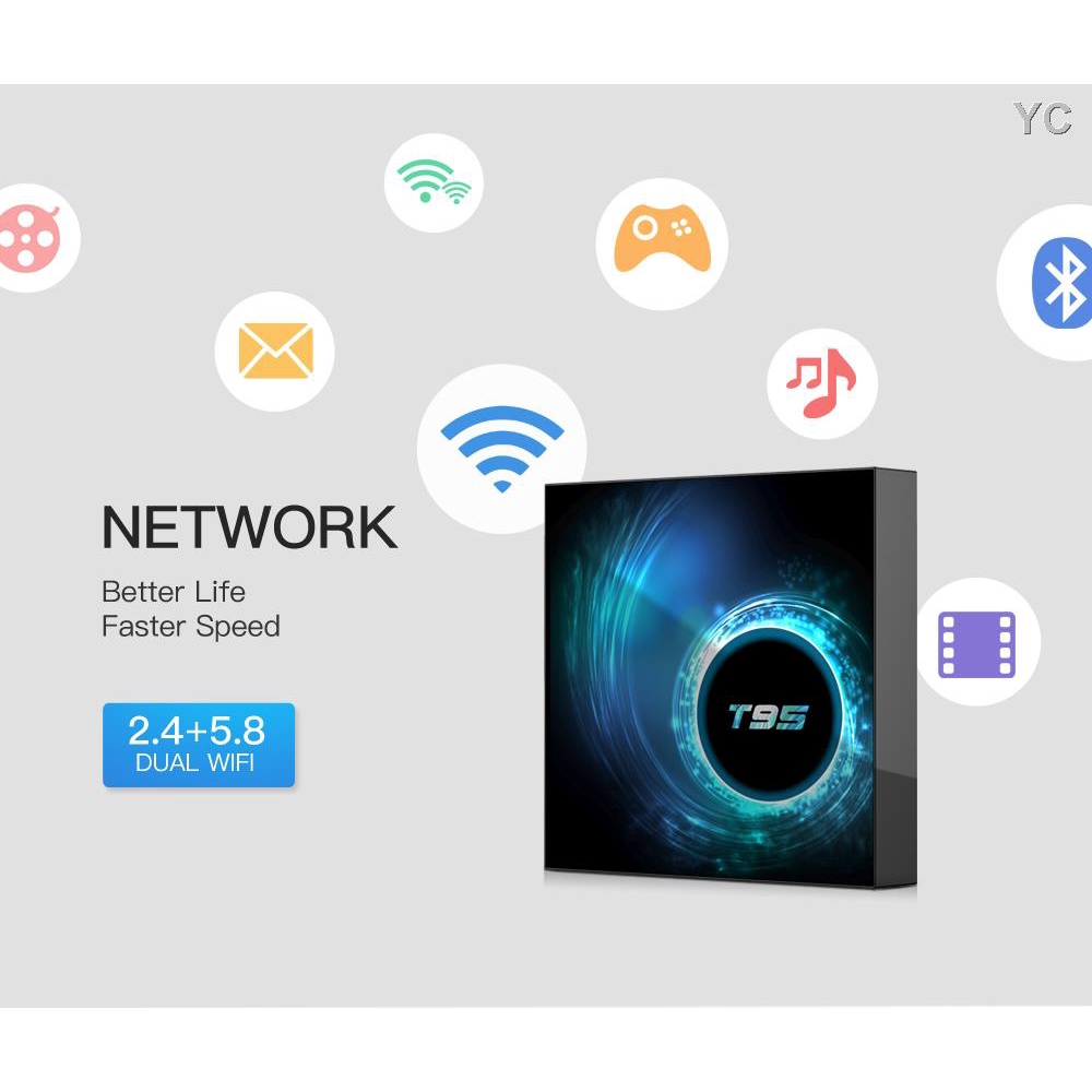 Bộ TV box T95 4K Độ Nét Cao Hỗ Trợ 4K.6K