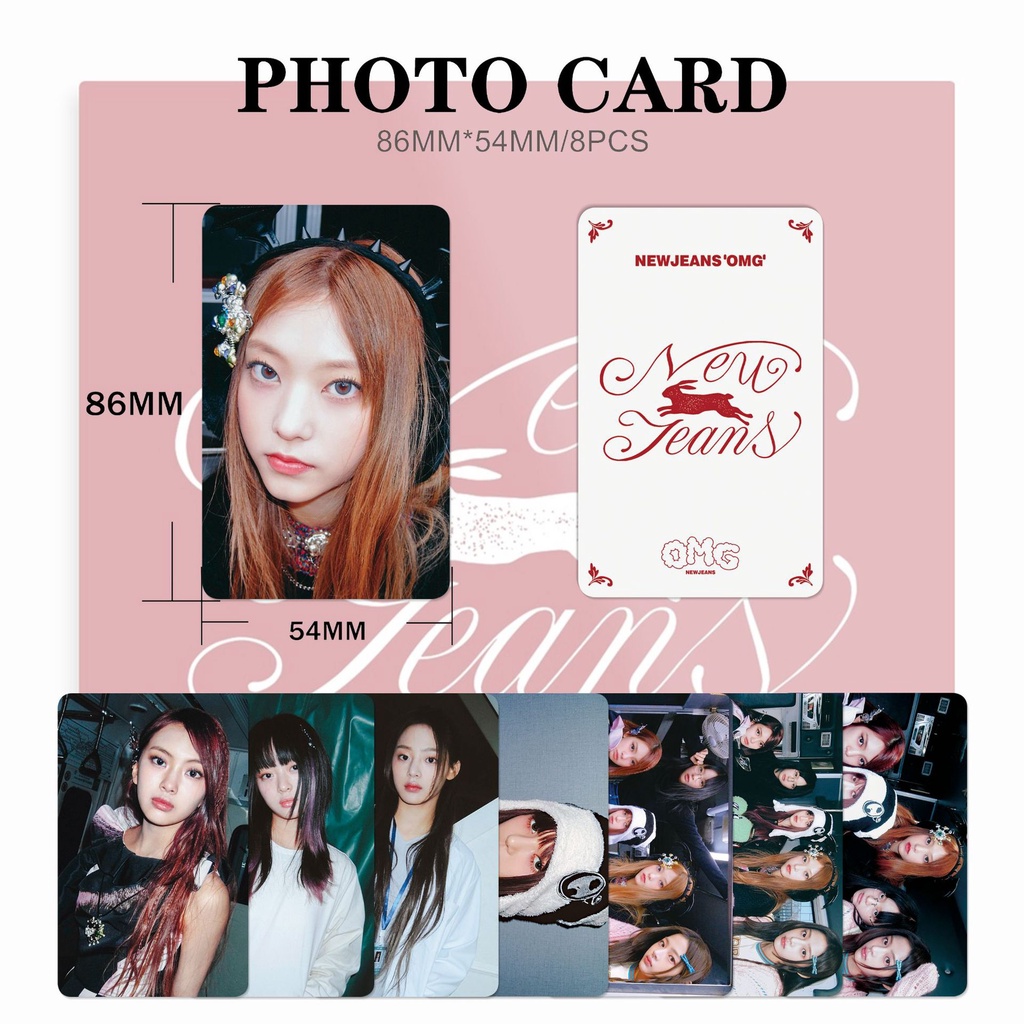 Set 8 Tấm Ảnh Lomo 722 Tấm Thẻ In Hình Các Thành Viên Nhóm Nhạc HANNI HAERIN HYEIN