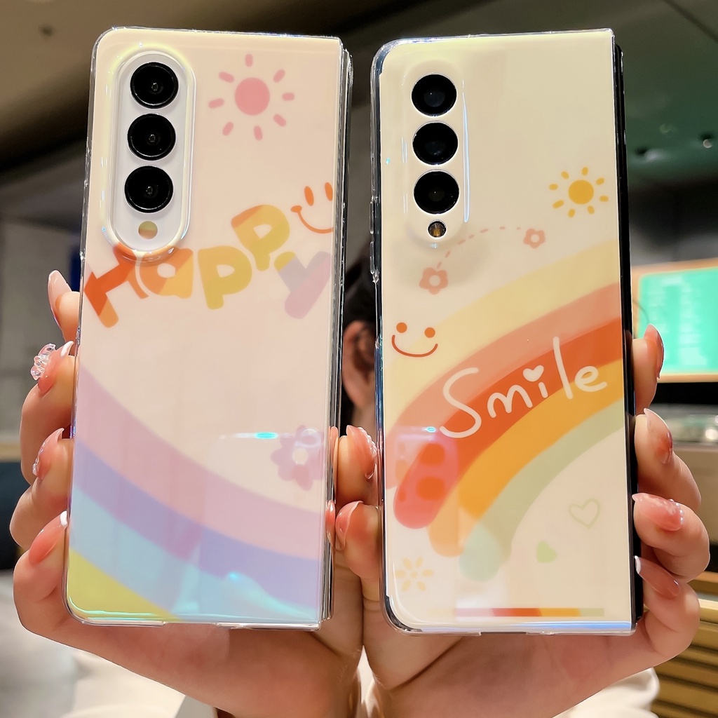 Ốp Điện Thoại Dẻo Mỏng In Họa Tiết Cầu Vồng Cho Samsung Galaxy Z FOLD 4 3 FOLD3 FOLD4