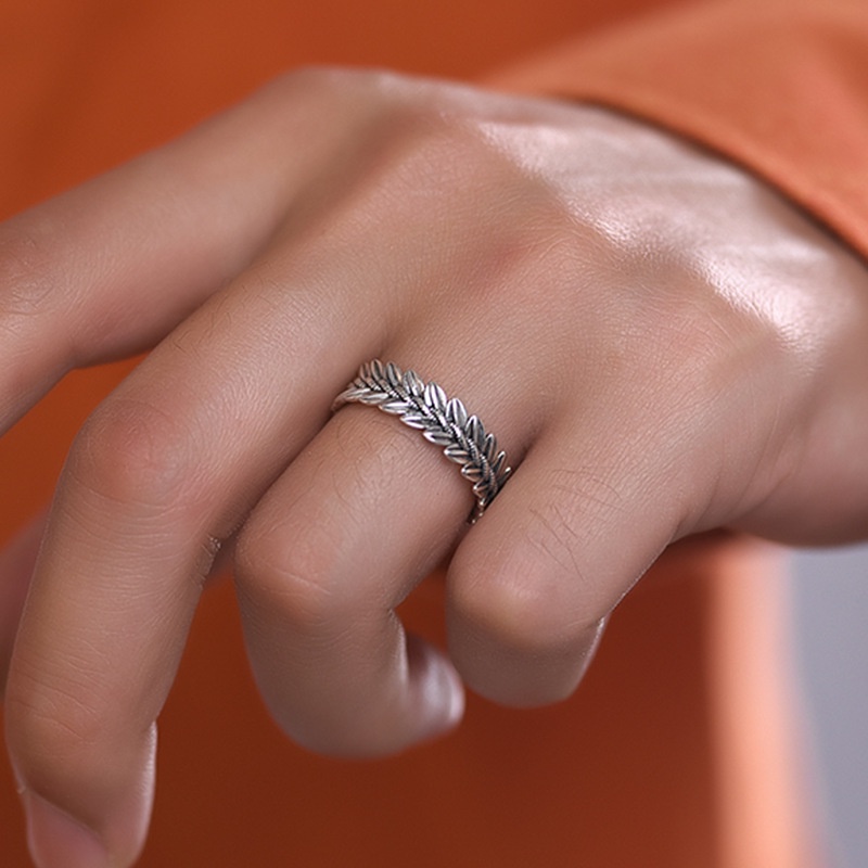 Nhẫn Bạc Thái Phong Cách Retro Thái Lan Thời Trang Có Thể Điều Chỉnh Kích Thước Dành Cho Nam Và Nữ