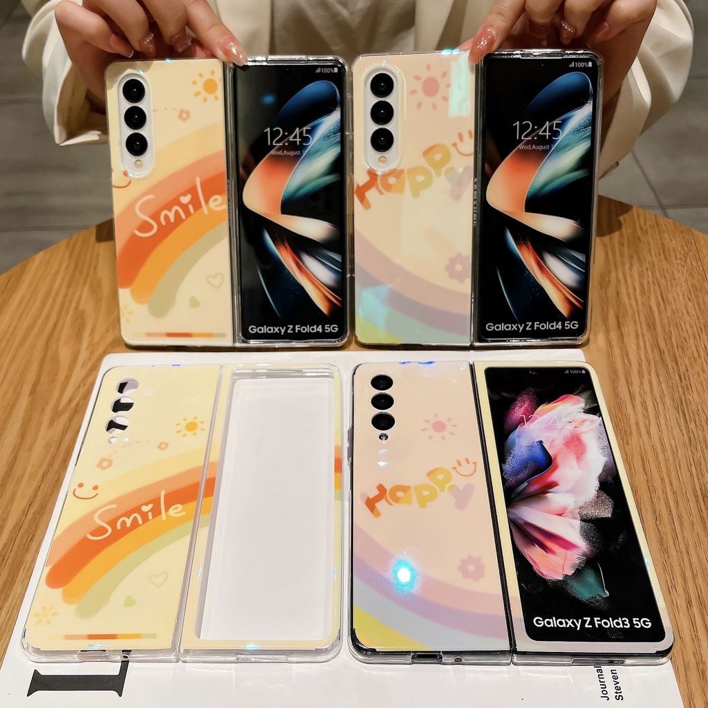 Ốp Điện Thoại Dẻo Mỏng In Họa Tiết Cầu Vồng Cho Samsung Galaxy Z FOLD 4 3 FOLD3 FOLD4