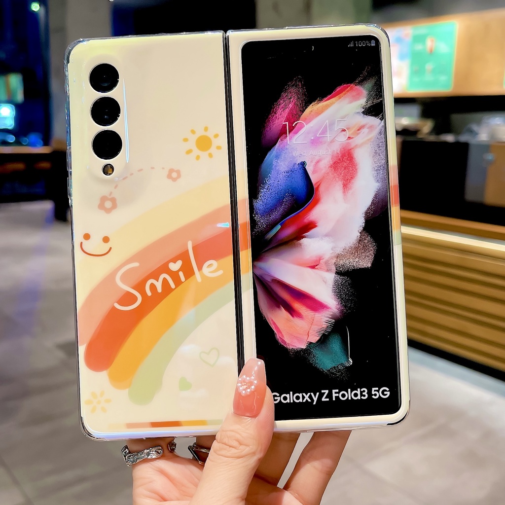 Ốp Điện Thoại Dẻo Mỏng In Họa Tiết Cầu Vồng Cho Samsung Galaxy Z FOLD 4 3 FOLD3 FOLD4