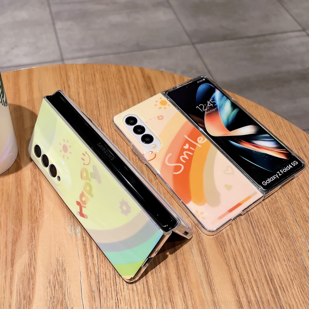 Ốp Điện Thoại Dẻo Mỏng In Họa Tiết Cầu Vồng Cho Samsung Galaxy Z FOLD 4 3 FOLD3 FOLD4