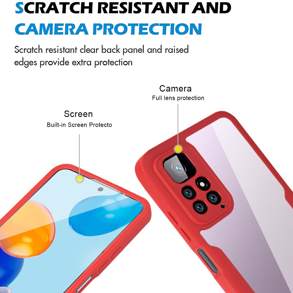 Ốp Điện Thoại Mềm Trong Suốt Bảo Vệ Toàn Diện 360 Độ Cho Xiaomi Redmi Note 11 10 Pro 11S 10S 4G 5G 9S 9 Pro