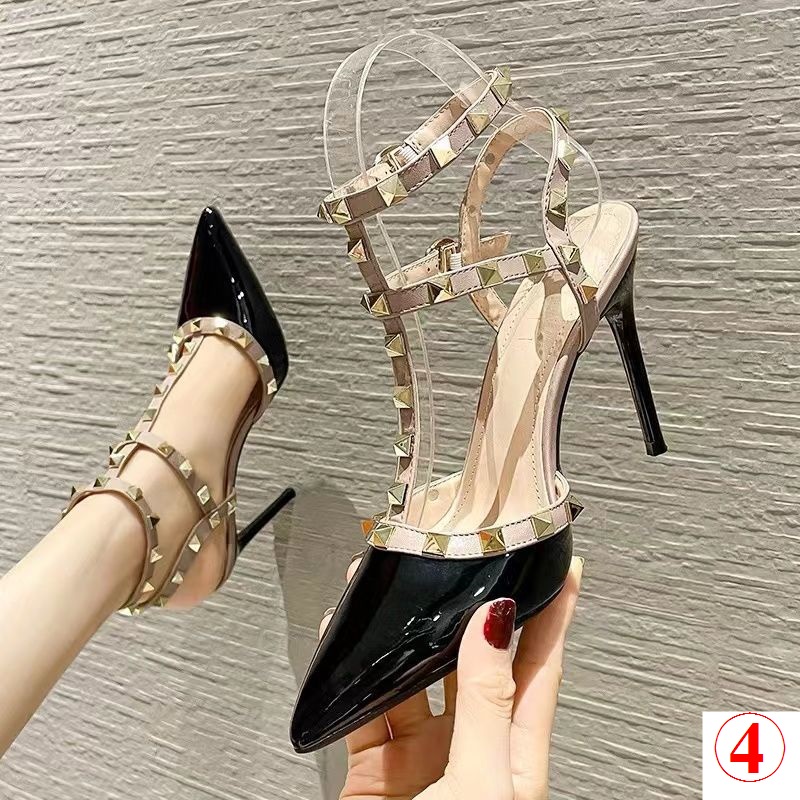 Sandal Cao Gót Quai Chữ T Phong Cách Roman Thời Trang Mùa Hè 2023 Mới Cho Nữ