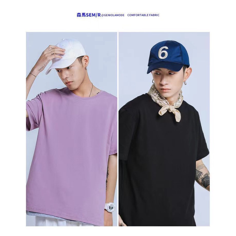 Senma Group Áo Thun Cotton Nguyên Chất Tay Ngắn Màu Trắng In Hình Máy Bay Giấy GENIOLAMODE Trẻ Trung Thời Trang Mùa Hè Cho Nam