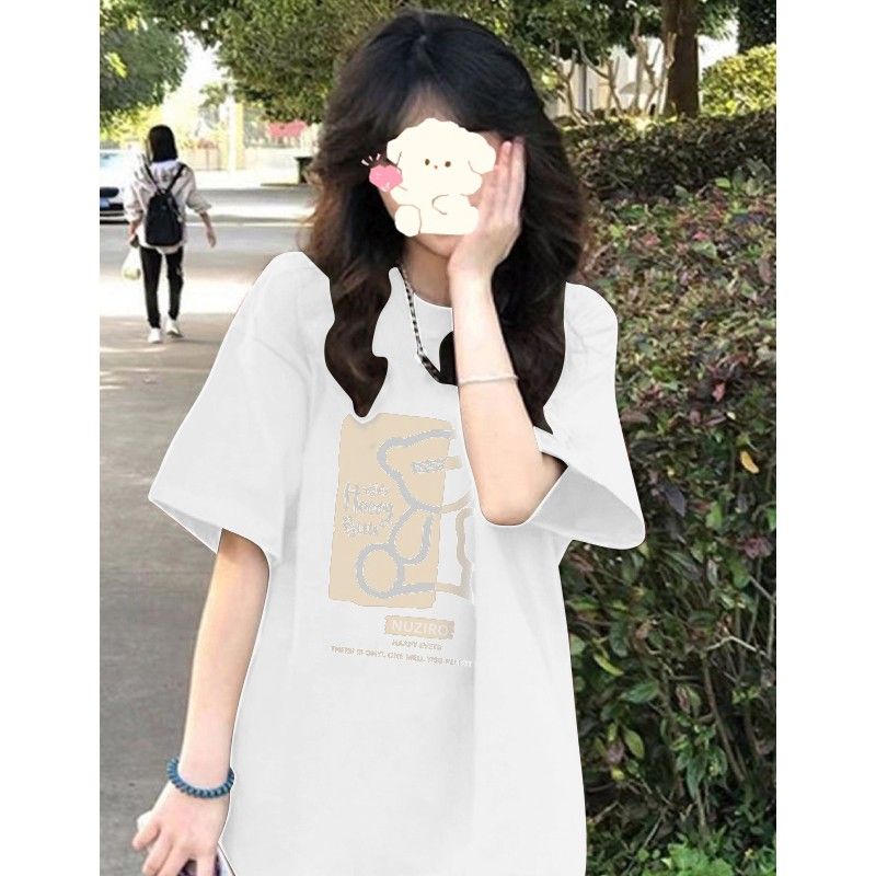 Áo Thun Ngắn Tay Dáng Rộng Phong Cách Retro Đường Phố Mỹ