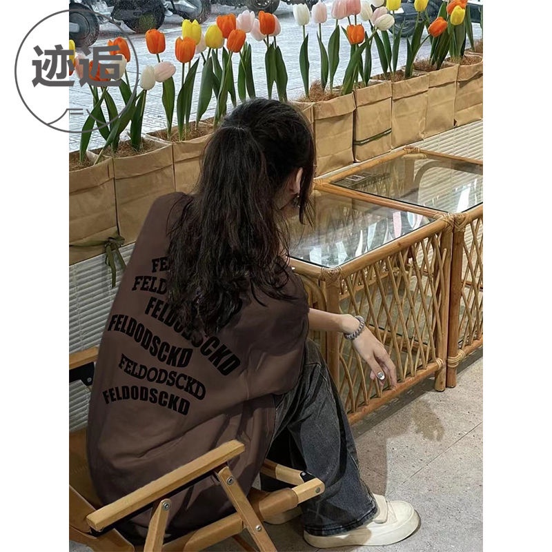 Áo Thun 100% Cotton Tay Ngắn In Họa Tiết Phong Cách Hàn Quốc Dành Cho Nữ