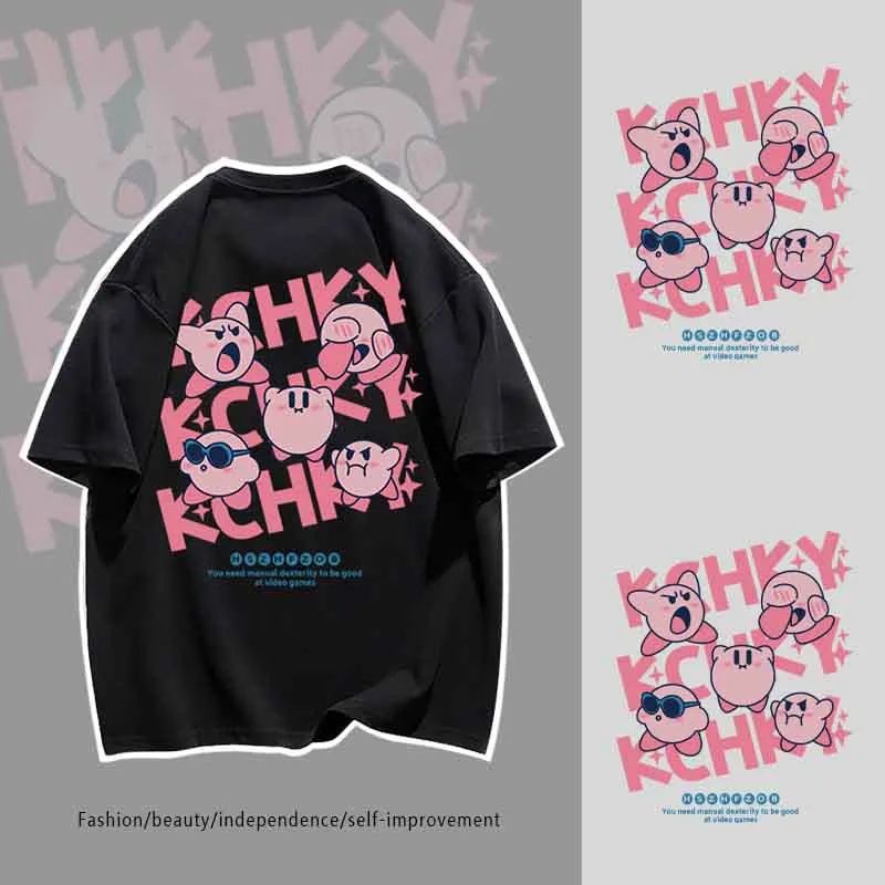 Áo Thun 100% Cotton Tay Ngắn Màu Đen Dáng Rộng Phong Cách Nhật Bản Dành Cho Cặp Đôi