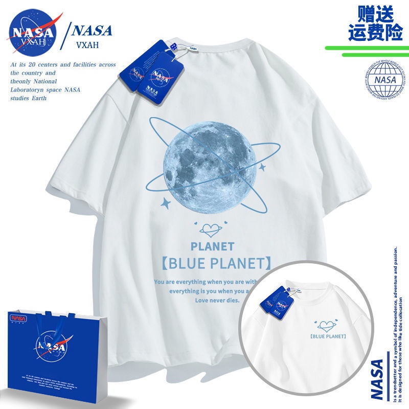 Áo Thun Cotton Tay Ngắn In Hình Hành Tinh Nasa Thời Trang Đường Phố Cho Nam Và Nữ