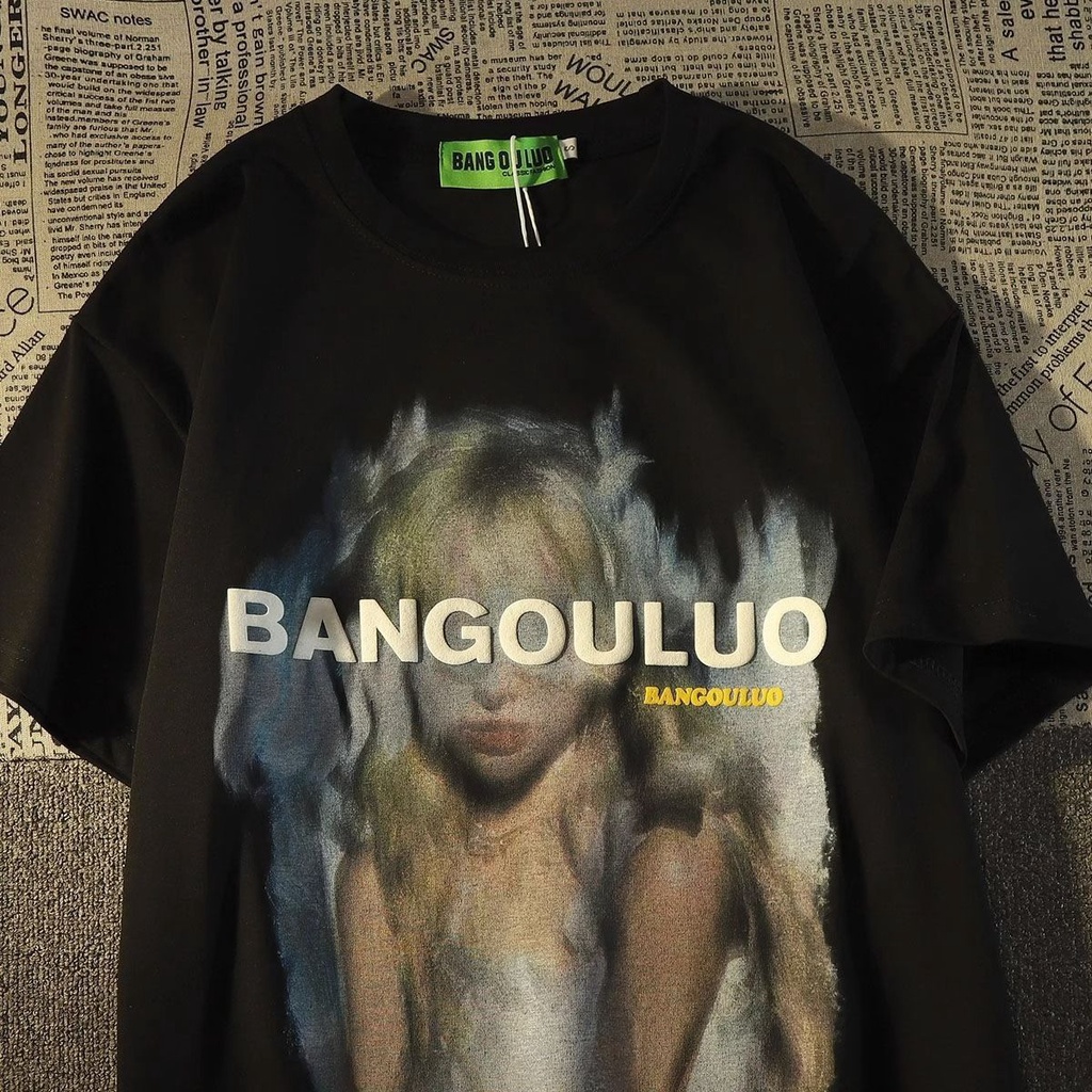 Áo Thun Tay Ngắn Dáng Rộng In Hình Chân Dung Phong Cách Âu Mỹ Thời Trang Mùa Hè Cho Nam Và Nữ