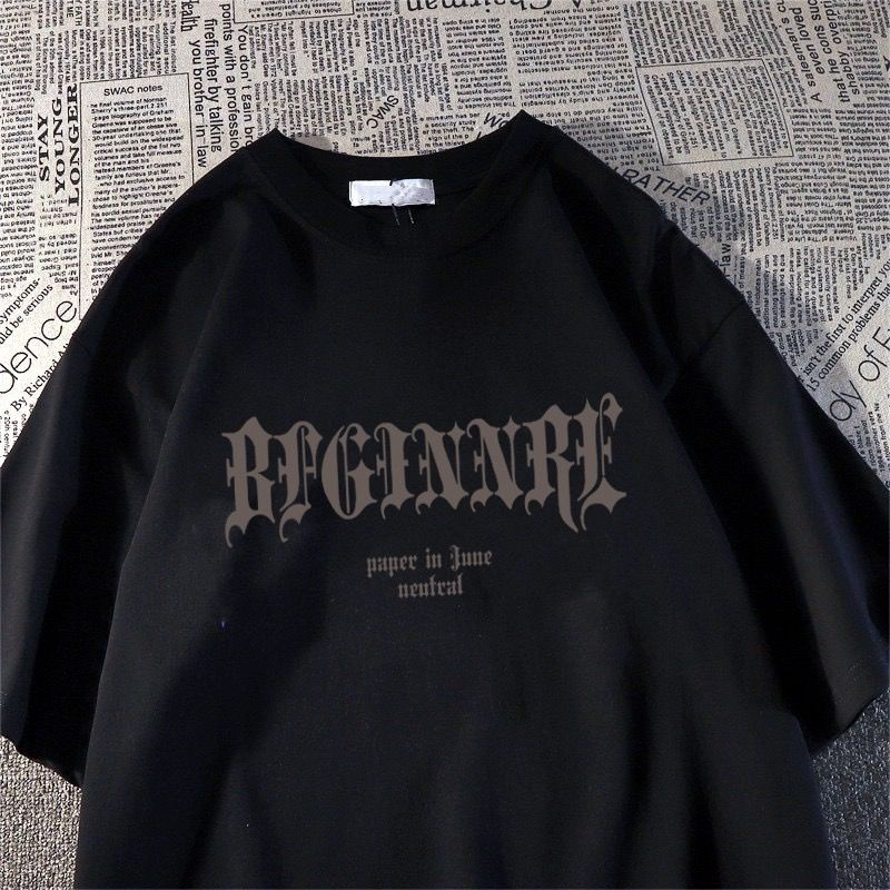 Áo Thun 100% Cotton Tay Ngắn Dáng Rộng In Họa Tiết Hoạt Hình Phong Cách Đường Phố Cho Nam Và Nữ