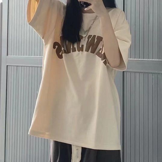 Áo Thun Nữ Ngắn Tay In Chữ Phong Cách Hip Hop