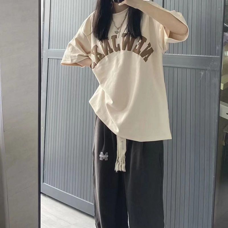 Áo Thun Nữ Ngắn Tay In Chữ Phong Cách Hip Hop