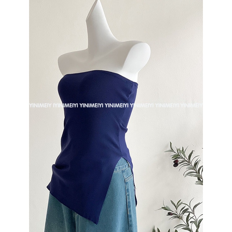 Bộ Áo Ống Và Quần Jeans Lưng Cao Phong Cách Hàn Quốc Thời Trang Mùa Hè Hàng Mới Dành Cho Bạn Nữ