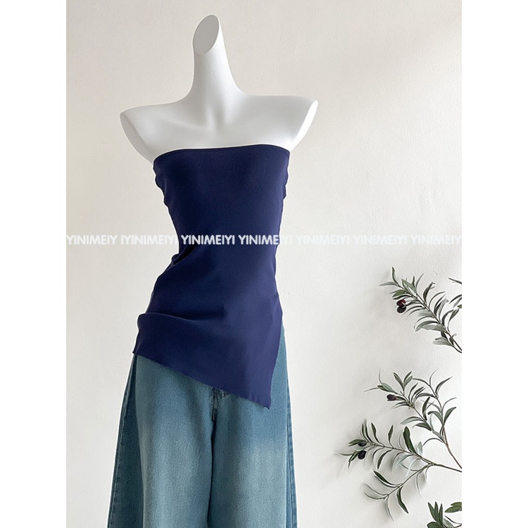 Bộ Áo Ống Và Quần Jeans Lưng Cao Phong Cách Hàn Quốc Thời Trang Mùa Hè Hàng Mới Dành Cho Bạn Nữ