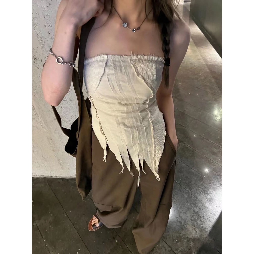 Set Áo Ống Không Tay + Quần Dài Ống Rộng Phong Cách Mới Mùa Hè Cho Nữ