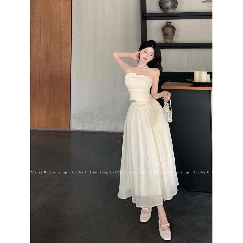 Áo Ống Ngắn Nhỏ Thiết Kế Không Đều Phong Cách Mùa Hè Mới Cho Nữ