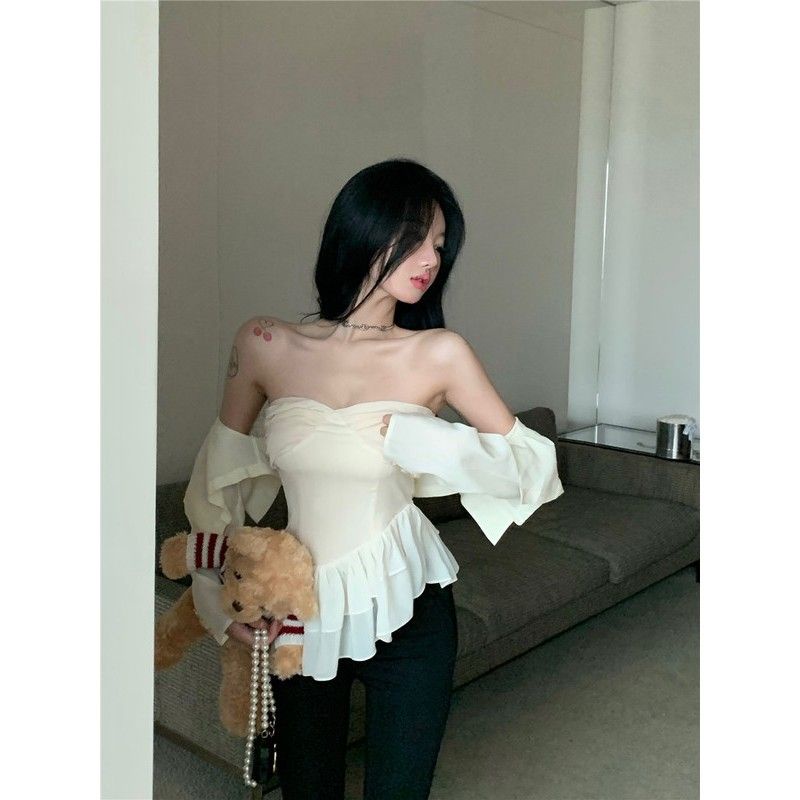 Áo Thun Ống Nhún Bèo Phong Cách Mới Mùa Hè Cho Nữ