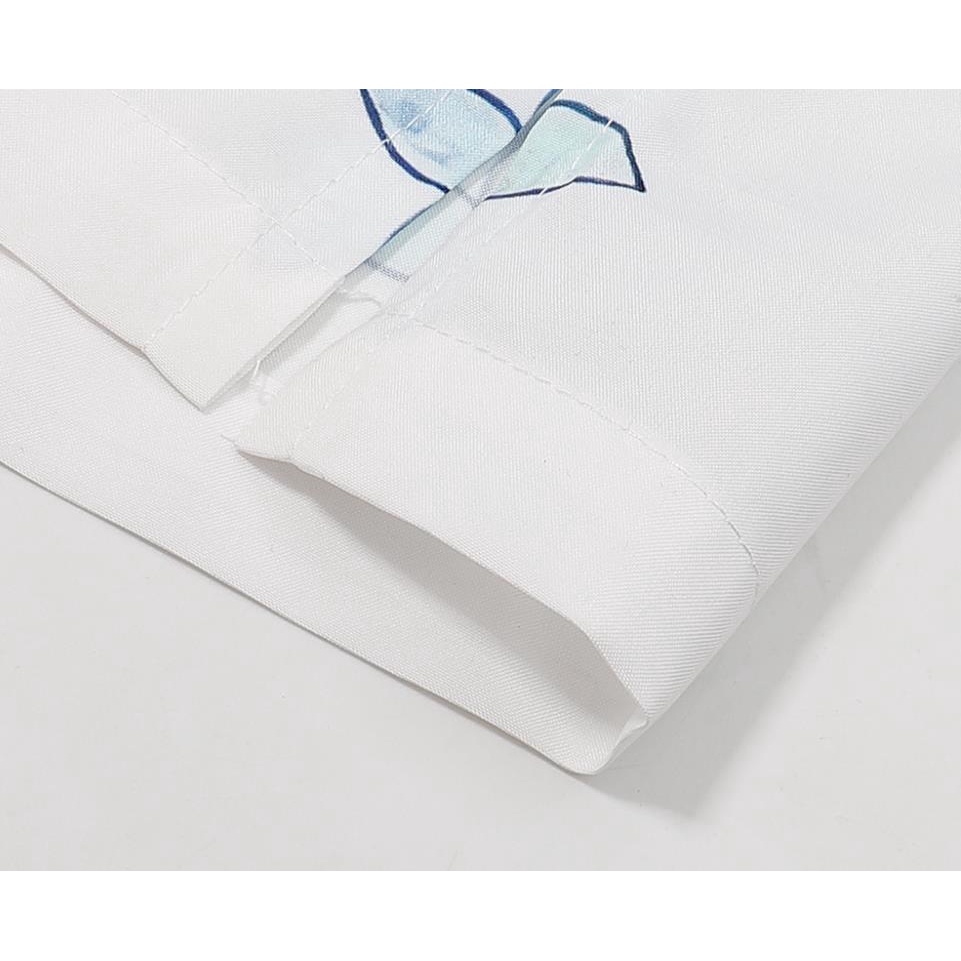 Áo Sơ Mi Ngắn Tay Nhuộm Màu Xanh Dương Cổ Chữ V Phong Cách Mới Cho Nam Và Nữ