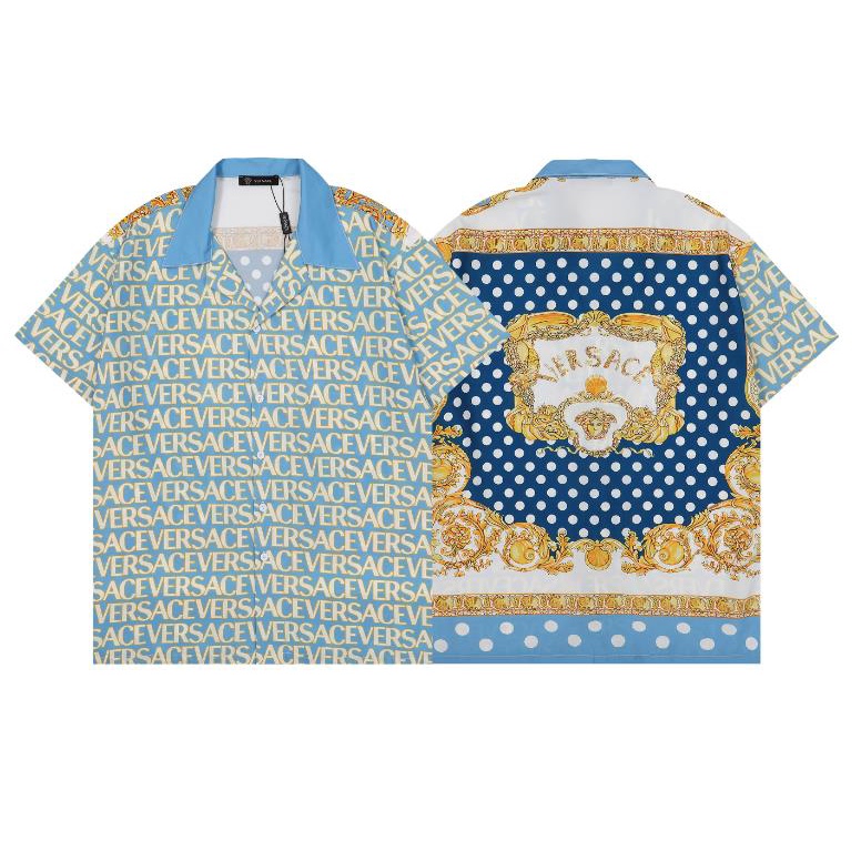 Áo Sơ Mi Unisex Ngắn Tay In Họa Tiết Cổ Điển Phong Cách Mới