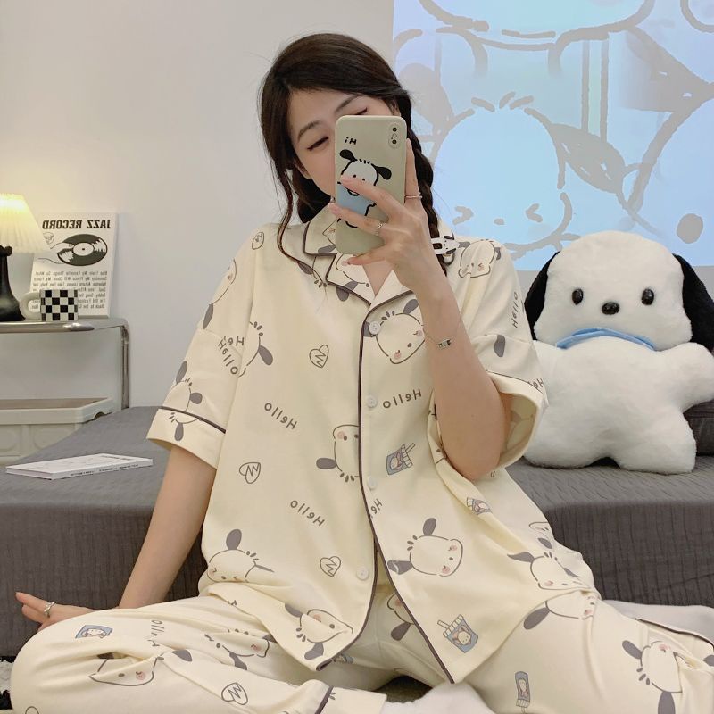 Bộ Đồ Ngủ Ba Món Bằng Vải Cotton Nguyên Chất Phong Cách Mới Mẻ Cho Cún Pacha Mặc Ở Nhà Ngoài Trời