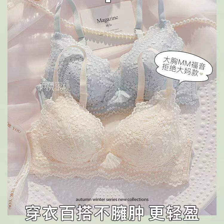 Áo Ngực Ren Không Gọng Thép Chống Chảy Xệ Phong Cách Quyến Rũ Dành Cho Nữ