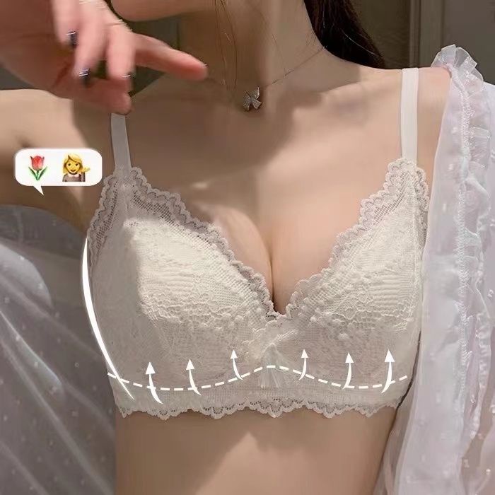 Áo Ngực Ren Không Gọng Thép Chống Chảy Xệ Phong Cách Quyến Rũ Dành Cho Nữ