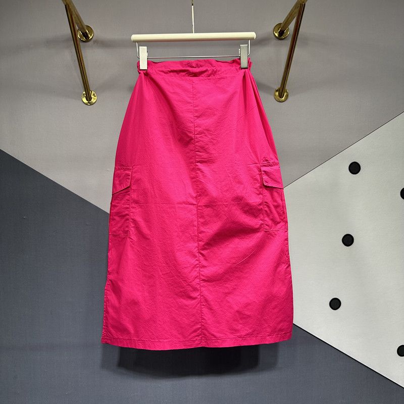 Chân Váy Cotton Lưng Thun Có Túi Lớn Điều Chỉnh Được Phong Cách Mới Mùa Hè Dễ Phối Đồ Cho Nữ