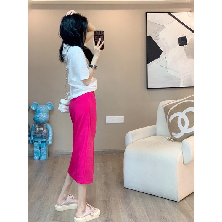 Set Áo Váy Dáng Rộng In Họa Tiết Phong Cách Hàn Quốc Thời Trang Mùa Hè Dành Cho Nữ Plus Size